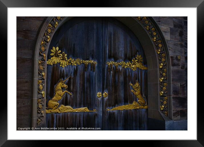 Queens gate in Edinburgh Scotland Framed Mounted Print by Ann Biddlecombe