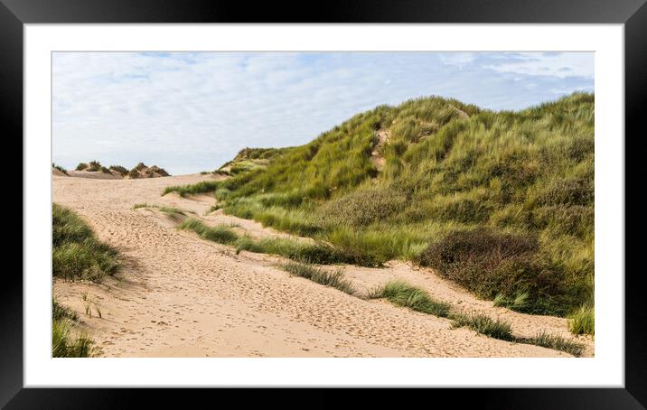 Formby sand dunes panorama Framed Mounted Print by Jason Wells