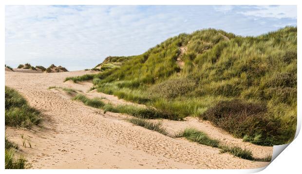 Formby sand dunes panorama Print by Jason Wells