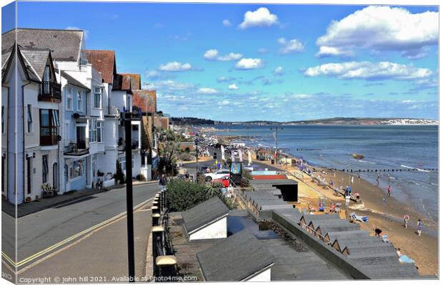 The seafront, Shanklin, Isle of Wight, UK. Canvas Print by john hill