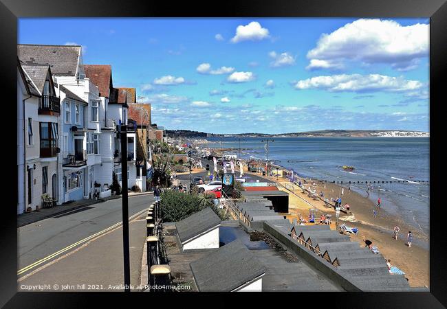 The seafront, Shanklin, Isle of Wight, UK. Framed Print by john hill