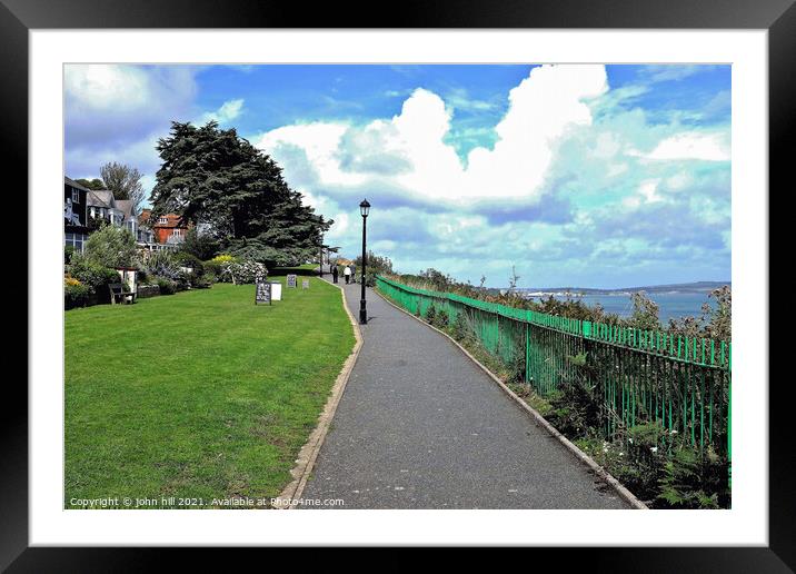 Keat's green, Shanklin, Isle of Wight, UK. Framed Mounted Print by john hill