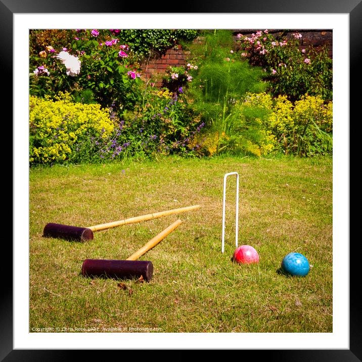 Croquet Framed Mounted Print by Chris Rose