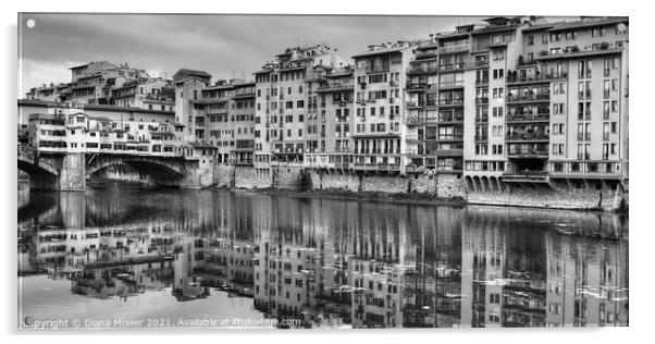 Florence Italy Architecture monochrome Acrylic by Diana Mower