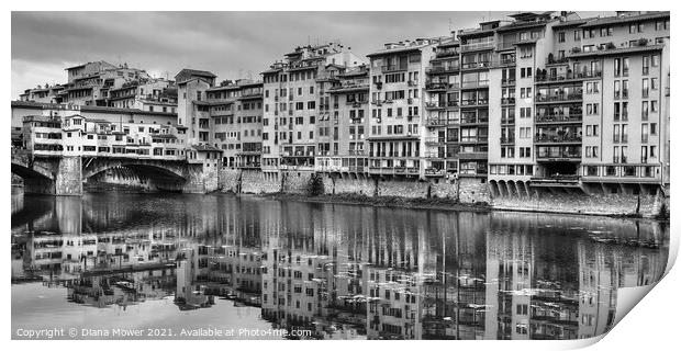 Florence Italy Architecture monochrome Print by Diana Mower