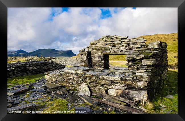 Slate in Snowdonia Wales Framed Print by Pearl Bucknall