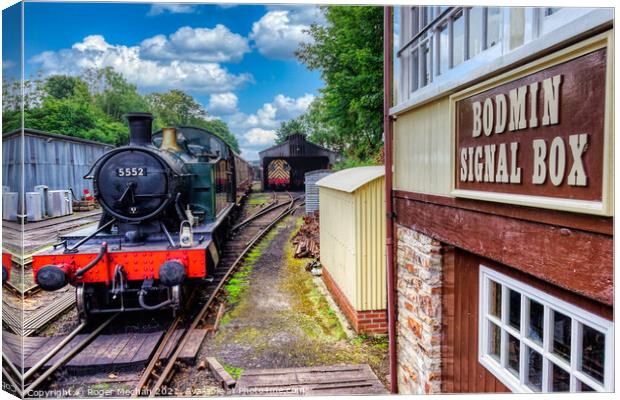 Rustic Charm of Cornish Steam Train Canvas Print by Roger Mechan