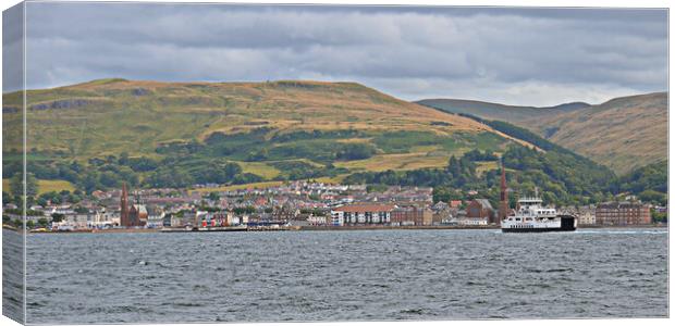 Waverley berthed at Largs and Millport ferry  Canvas Print by Allan Durward Photography