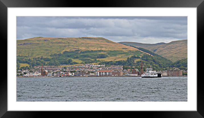 Waverley berthed at Largs and Millport ferry  Framed Mounted Print by Allan Durward Photography