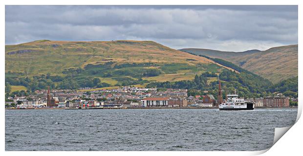 Waverley berthed at Largs and Millport ferry  Print by Allan Durward Photography