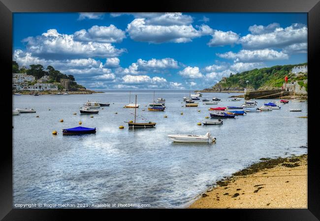 Serenity of the River Fowey Framed Print by Roger Mechan