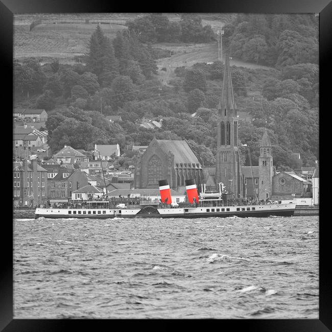 Paddle Steamer Waverley leaving Largs Framed Print by Allan Durward Photography