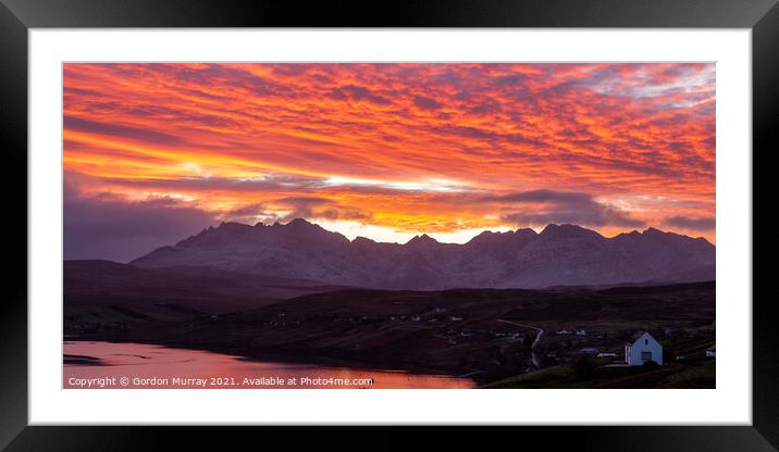 Cuillin Ridge Sunrise Framed Mounted Print by Gordon Murray
