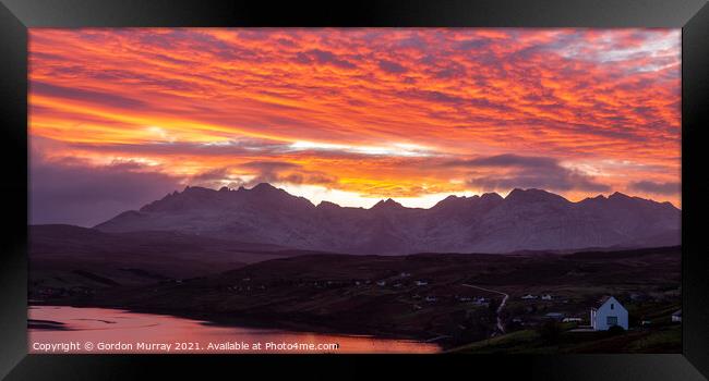 Cuillin Ridge Sunrise Framed Print by Gordon Murray