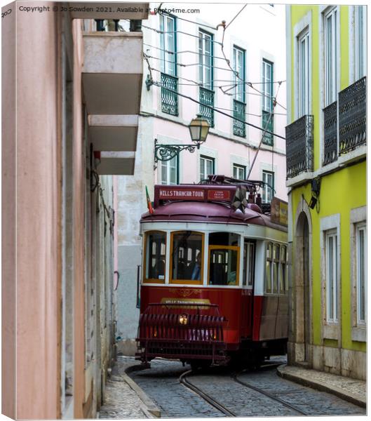 Lisbon Tram Canvas Print by Jo Sowden