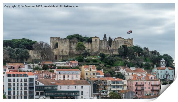 Lisbon Castle Print by Jo Sowden