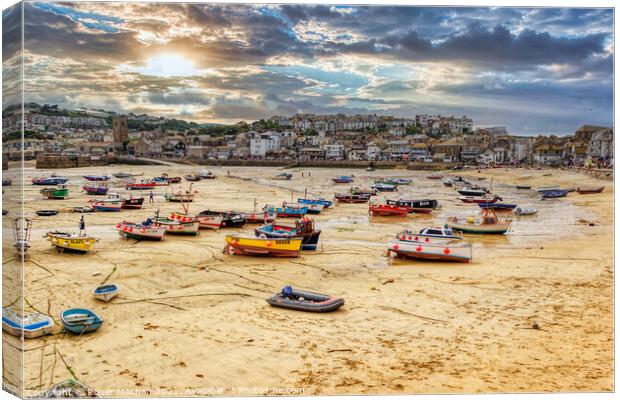 Serenity in St Ives Canvas Print by Roger Mechan