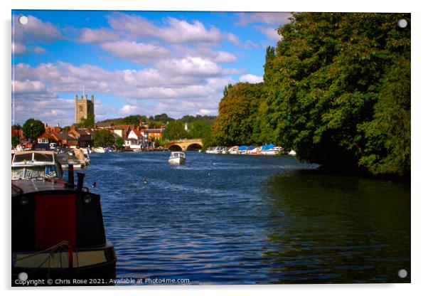 Scenic Chilterns - Henley Acrylic by Chris Rose