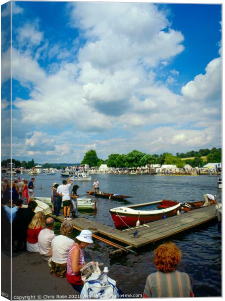 Henley-on-Thames during regatta week Canvas Print by Chris Rose