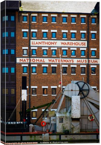 The National Waterways Museum in Gloucester Docks Canvas Print by Chris Rose