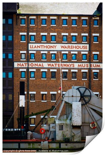 The National Waterways Museum in Gloucester Docks Print by Chris Rose