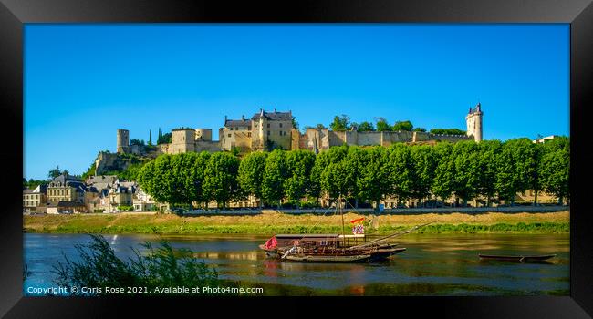  The chateau at Chinon Framed Print by Chris Rose