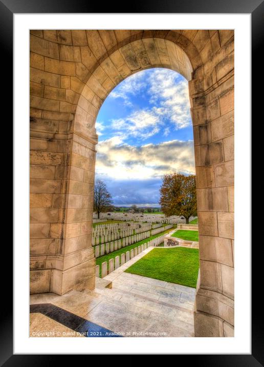 Tyne Cot Military Cemetery                                 Framed Mounted Print by David Pyatt