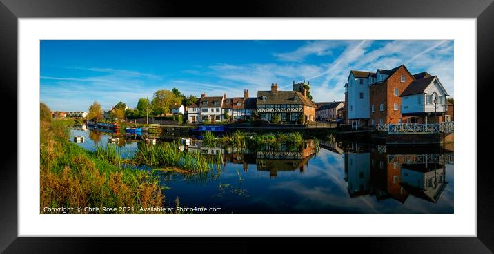 A picturesque group of cottages near Abbey Mill Framed Mounted Print by Chris Rose