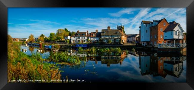 A picturesque group of cottages near Abbey Mill Framed Print by Chris Rose