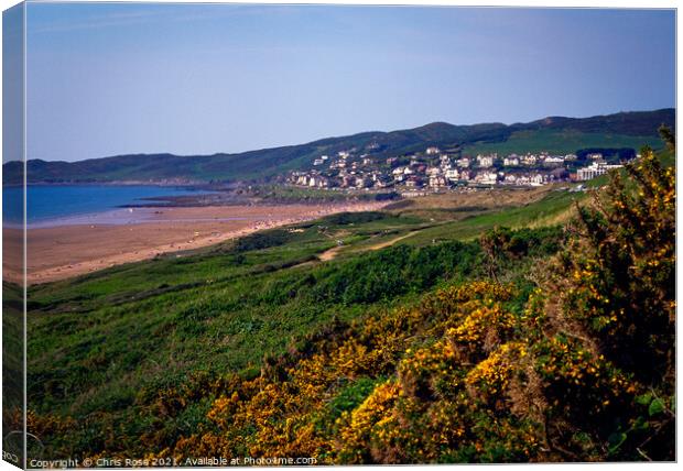 Scenic Devon - Woolacombe Canvas Print by Chris Rose