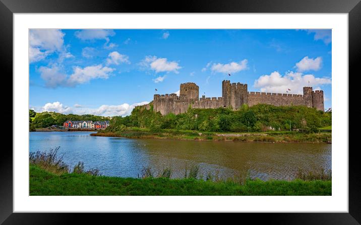Pembroke Castle Panorama, Pembrokeshire Framed Mounted Print by Tracey Turner