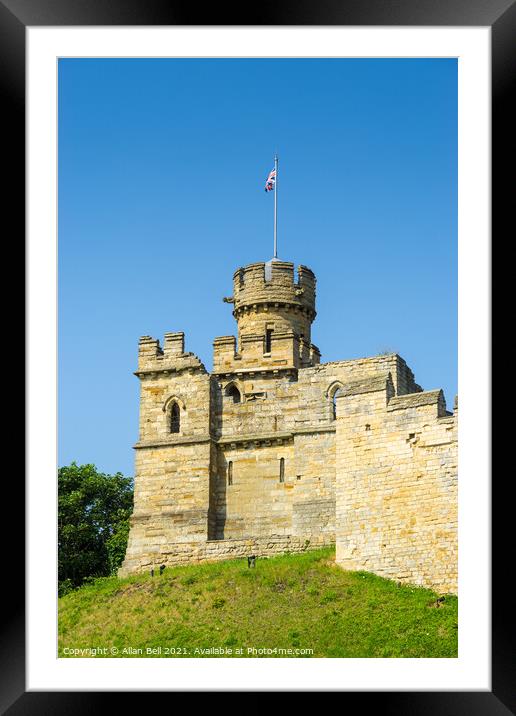 Lincoln Castle observation tower Framed Mounted Print by Allan Bell