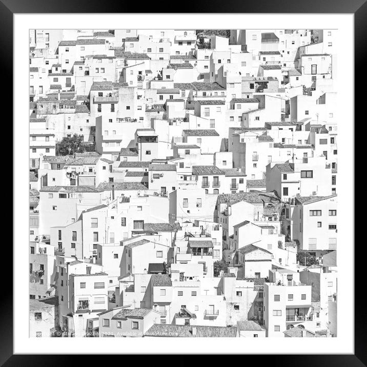 Andalusia White Houses Texture (2011) Framed Mounted Print by Stefano Orazzini