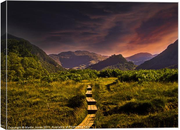 Sunset over Borrowdale Canvas Print by K7 Photography