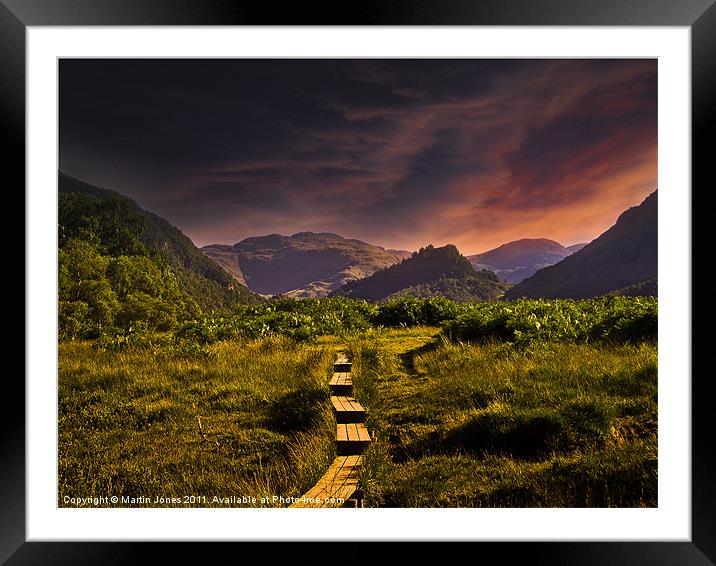 Sunset over Borrowdale Framed Mounted Print by K7 Photography