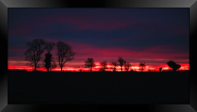 Cotswiold Sunrise Framed Print by Simon Johnson