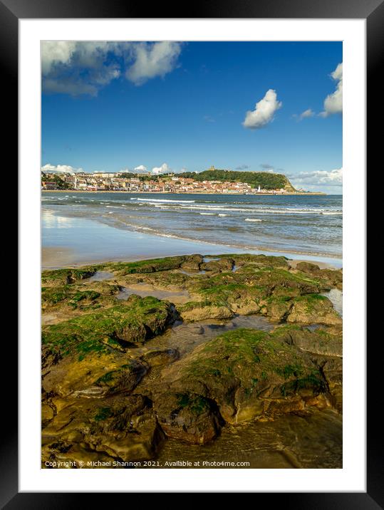 Scarborough South Bay and rockpools Framed Mounted Print by Michael Shannon