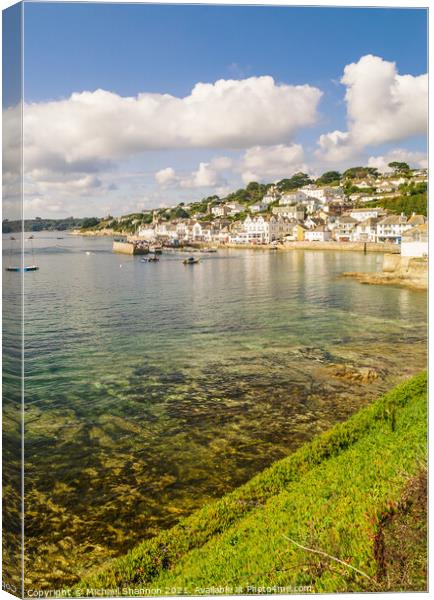 The harbour and village - St Mawes, Cornwall Canvas Print by Michael Shannon
