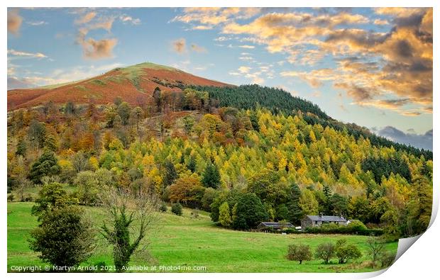 Lake District Fells Near Keswick Print by Martyn Arnold
