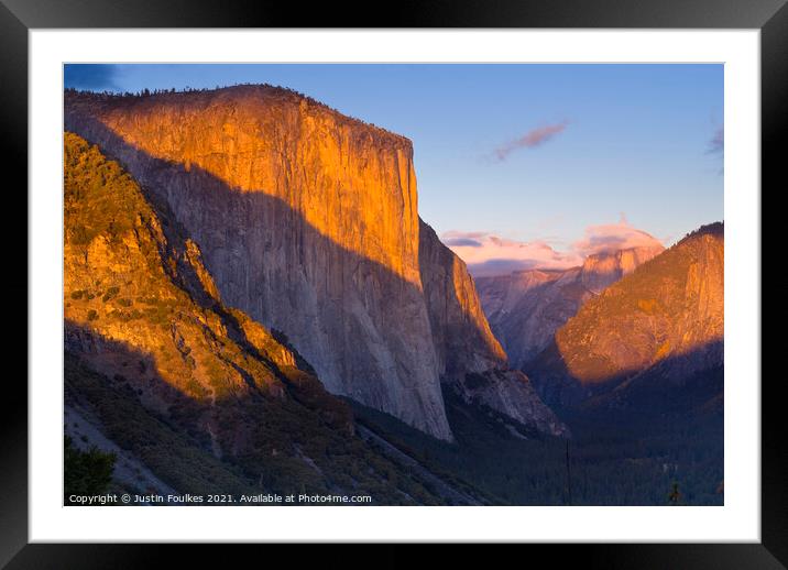 Yosemite Valley from Inspiration Point, Yosemite Framed Mounted Print by Justin Foulkes