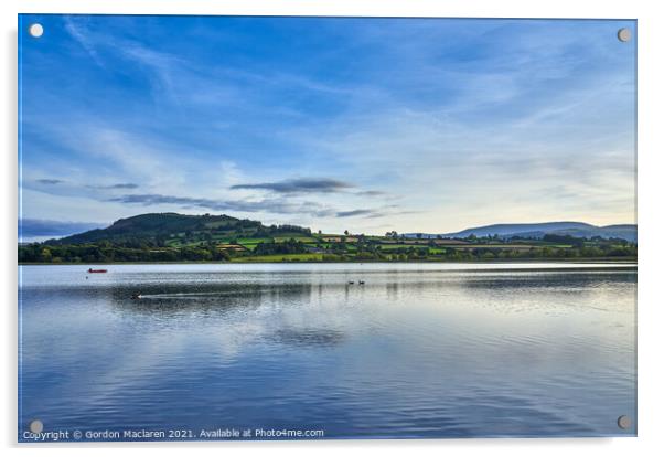 Llangorse Lake Brecon Beacons South Wales Acrylic by Gordon Maclaren