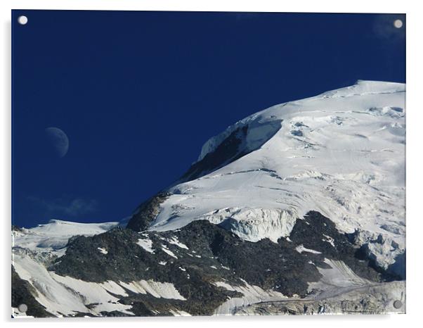 Le Mont Blanc Acrylic by Hannah Scriven