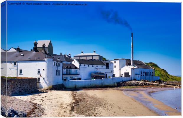 Bowmore Distillery on Islay Canvas Print by Mark Rosher