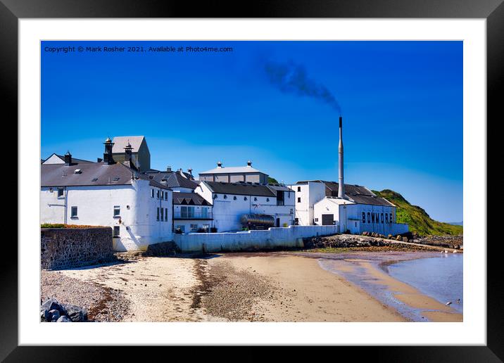 Bowmore Distillery on Islay Framed Mounted Print by Mark Rosher
