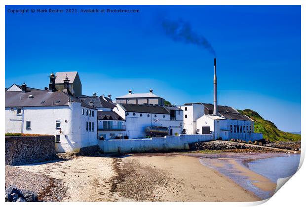 Bowmore Distillery on Islay Print by Mark Rosher