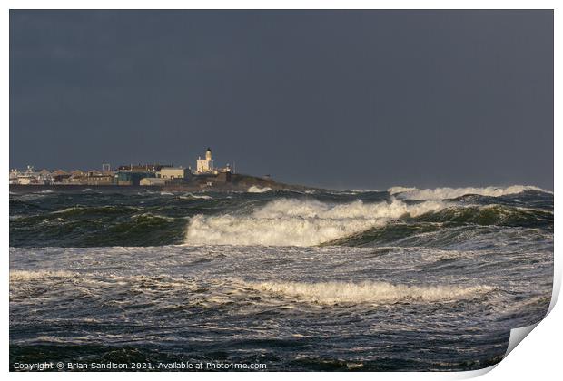 Stormy Sea at Fraserburgh Print by Brian Sandison