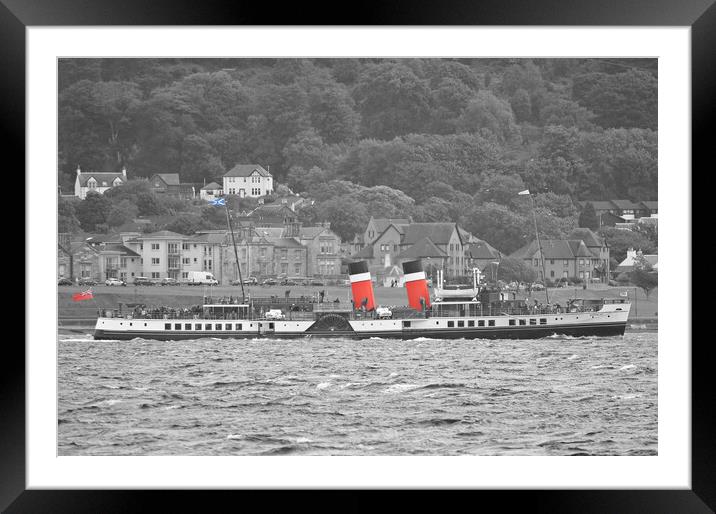 PS Waverley en route Largs to Millport Framed Mounted Print by Allan Durward Photography
