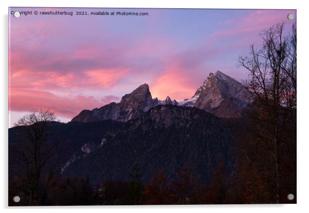 Watzmann Mountain Acrylic by rawshutterbug 