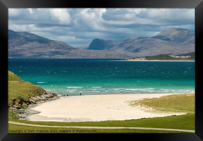 Traigh Niosaboist beach and Harris Hills Framed Print by Photimageon UK