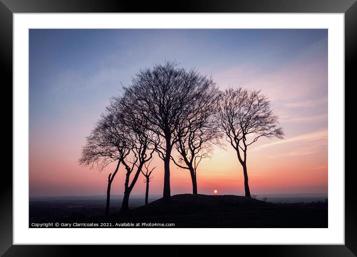 Falling Sun at Seven Sisters Framed Mounted Print by Gary Clarricoates